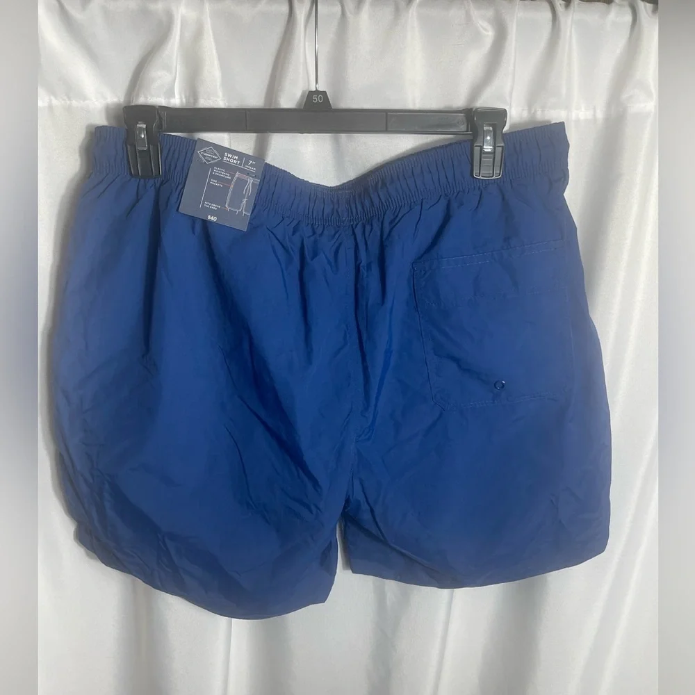 St. John Bay Men's Size XL Royal Blue Drawstring & Pockets Swim Shorts NWT